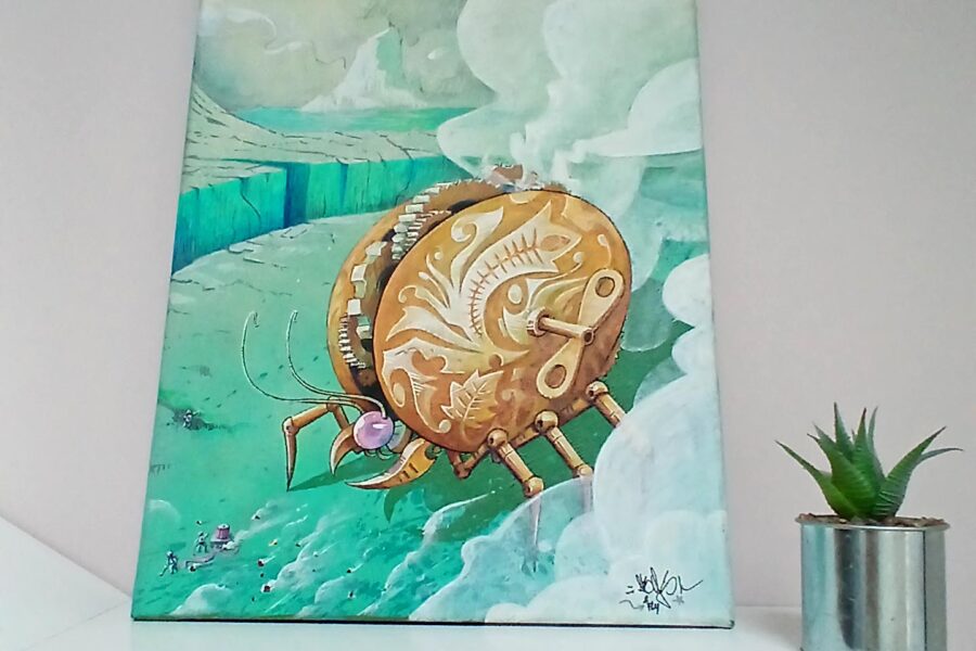 chronoptère – peinture steampunk