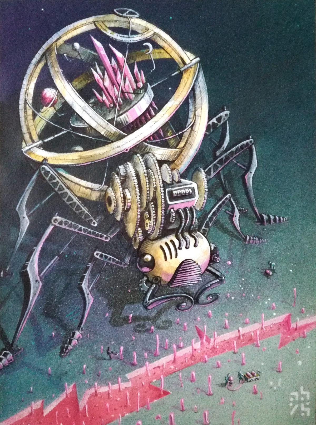 abys - da lyon - illustration final graphic painting - Ant-world