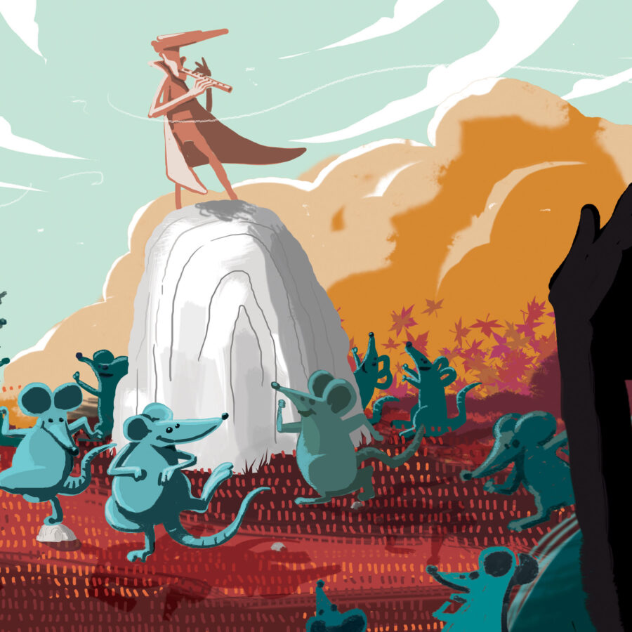 kids - abys illustration jeunesse - graphiste - abys da lyon - joueur de flute