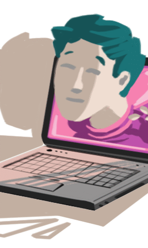 abys-illustration -da-lyon- digital painting avatar laptop