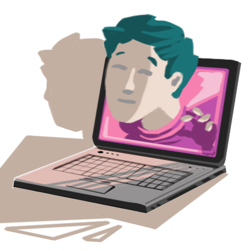 abys-illustration -da-lyon- digital painting avatar laptop