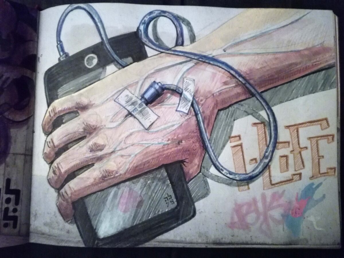 sketchbook - graffiti art - illustration - abys 2 fly - phone game - streetart