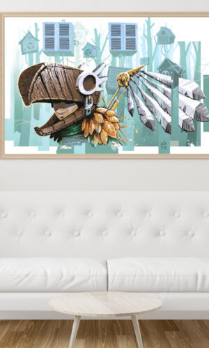 freepick-abys2fly-tiger2 - illustration urban art shop poster deco street icare