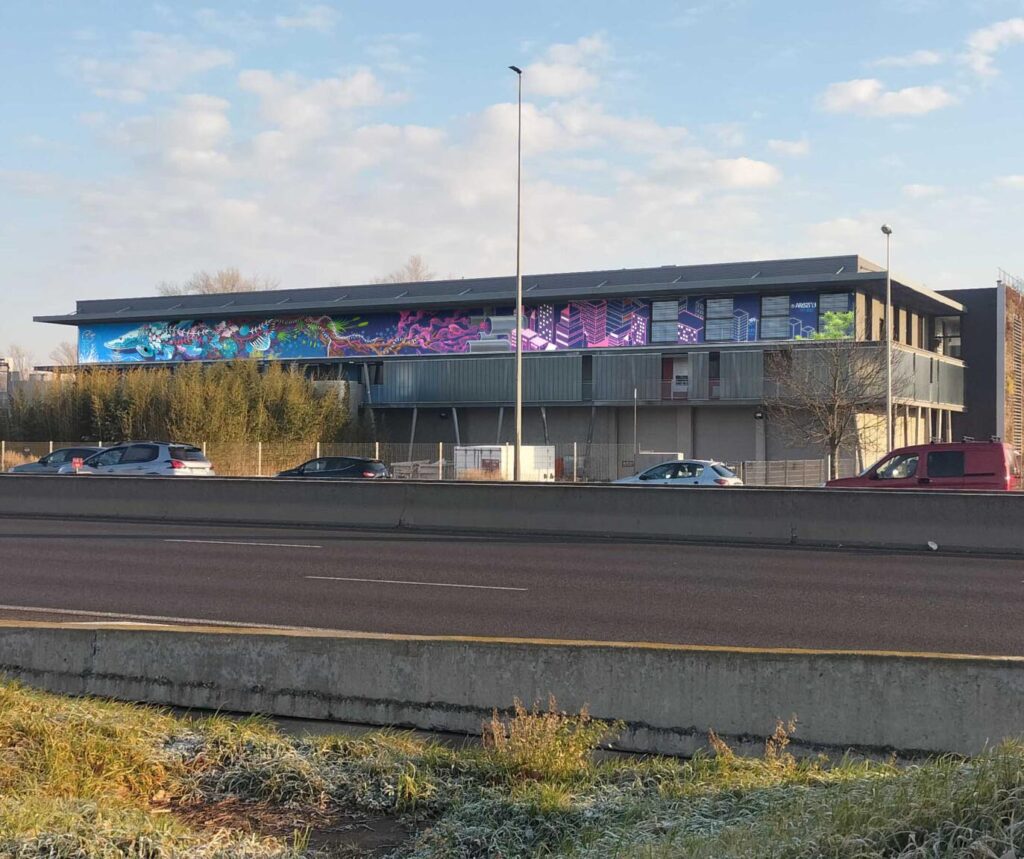 STEU - station traitement des eaux usées - fresque murale