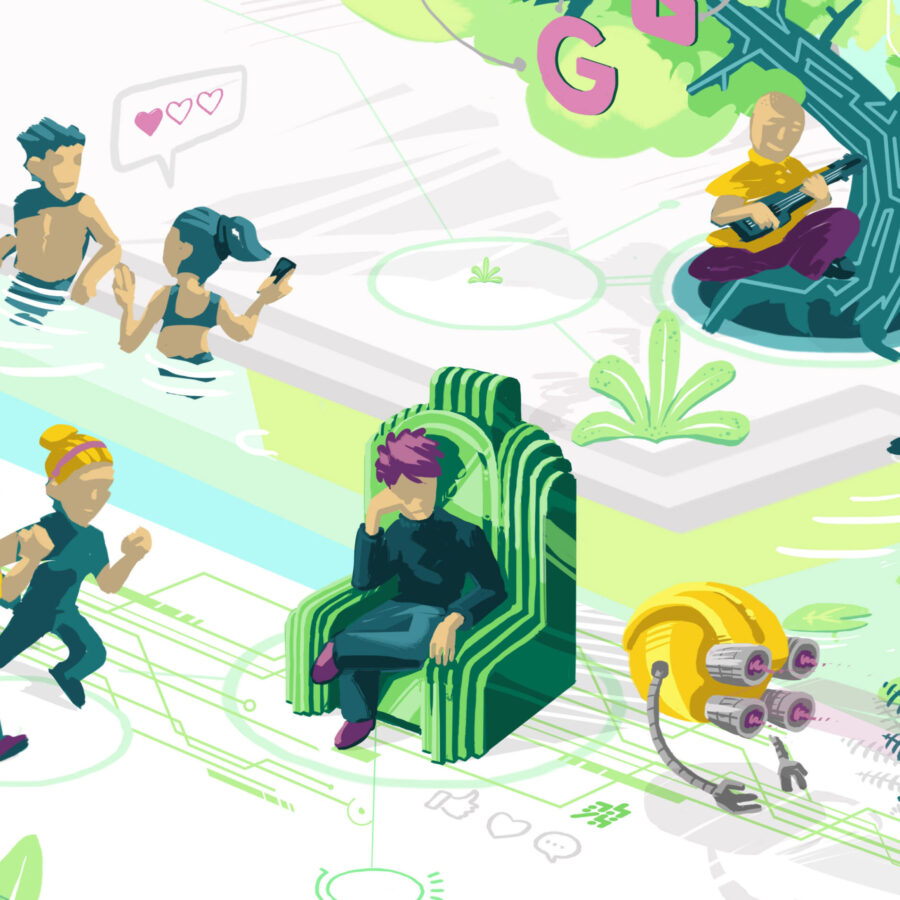 Elearning formation distancielle - parcours formation pédagogique -illustration-graphisme-lyon -abys