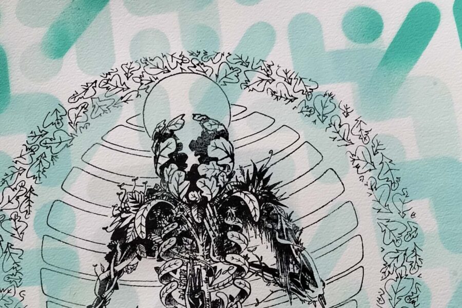 bouddha serigraphy – méditation végétale
