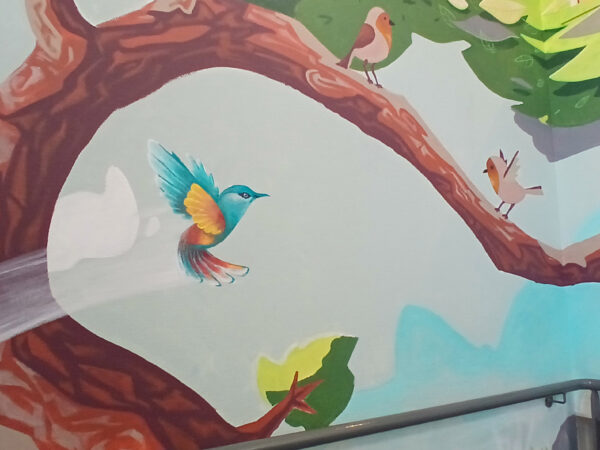 decoration murale ccmp miribel rhones-alpes peinture - streetart garffiti illustration lyon nature arbre ecologie