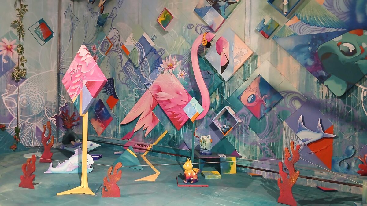 festival airt de famille 2026 perrache Lyon graffiti fresque anamorphose flamant rose choper osru abys2fly exposition immersive