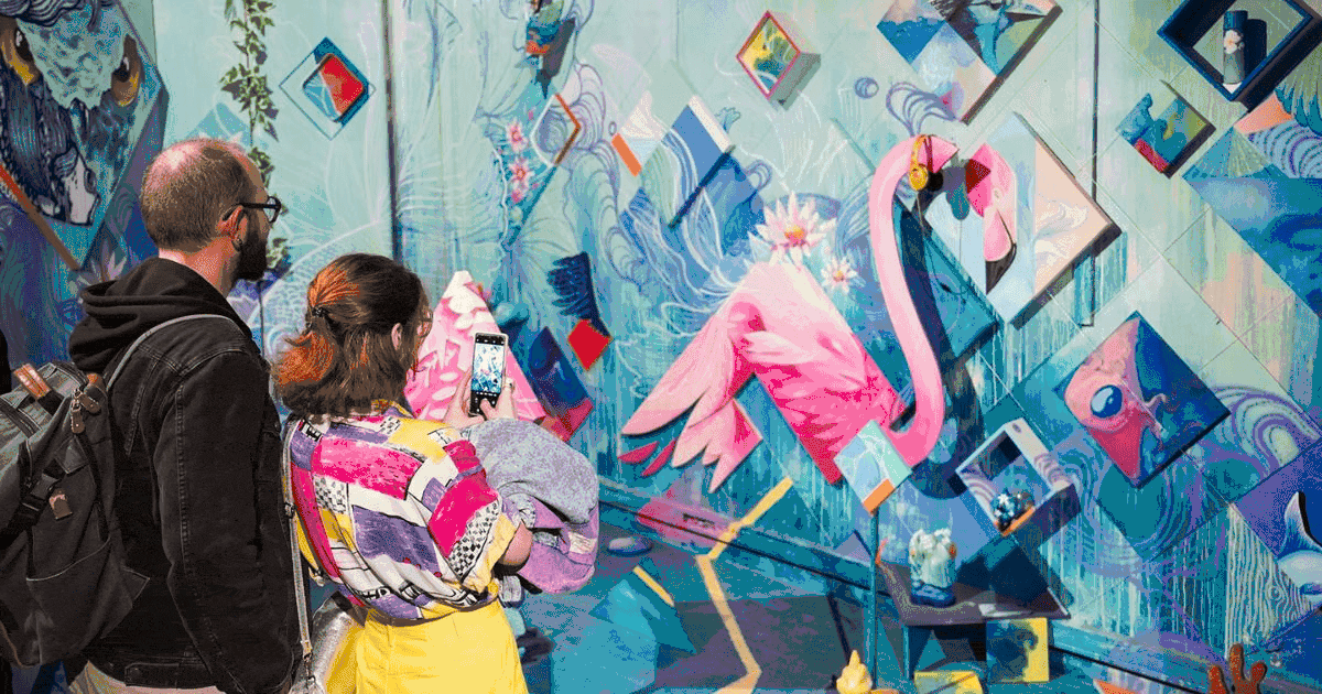 banner adf26 festival airt de famille 2026 perrache Lyon graffiti fresque anamorphose flamant rose choper osru abys2fly exposition immersive